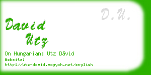 david utz business card